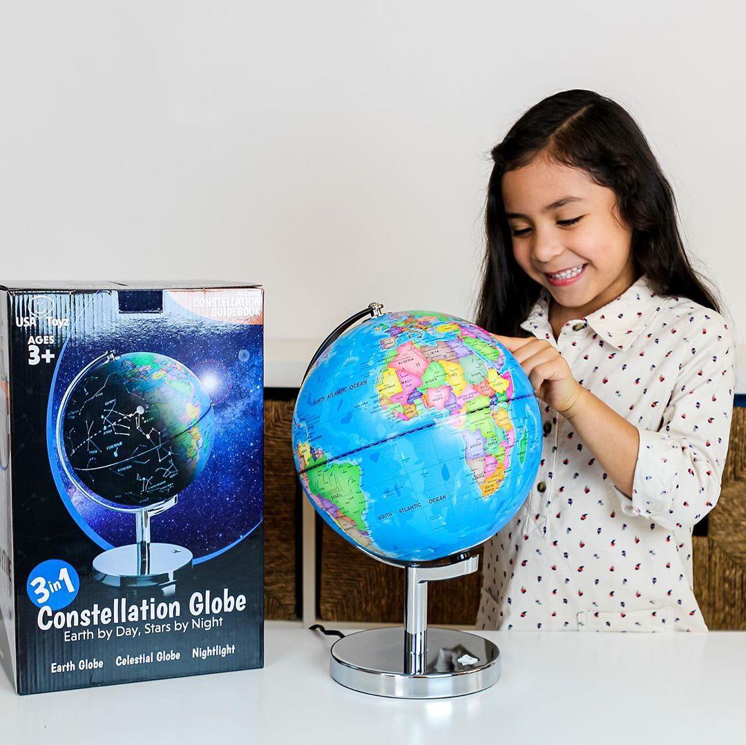 USA Toyz Illuminated Globe for Kids Learning - 9" Diameter - Image 3