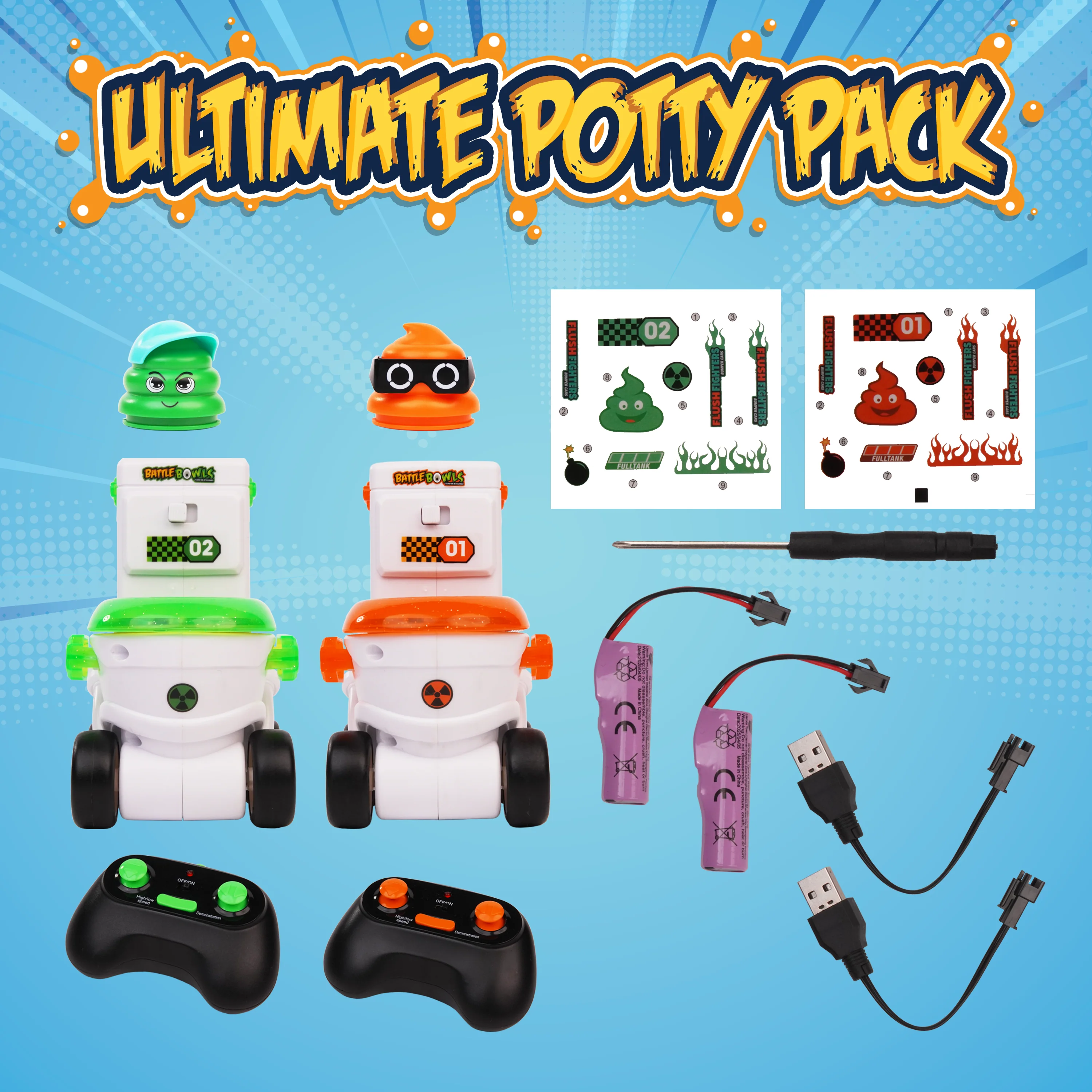 Force1 2pk Toilet Racer RC Toy - Image 7