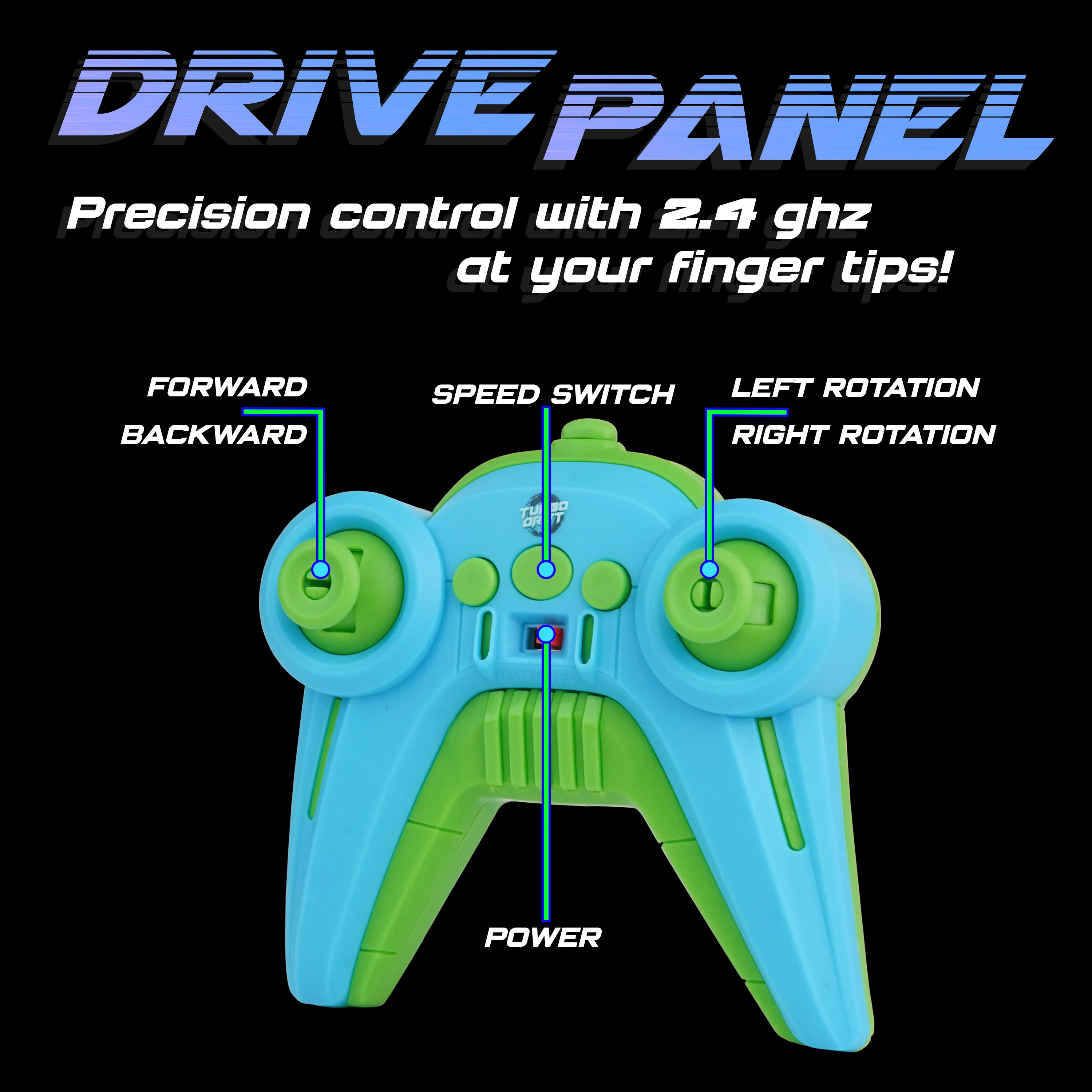 Force1 High-Speed Drift RC Car – Blue - Image 5