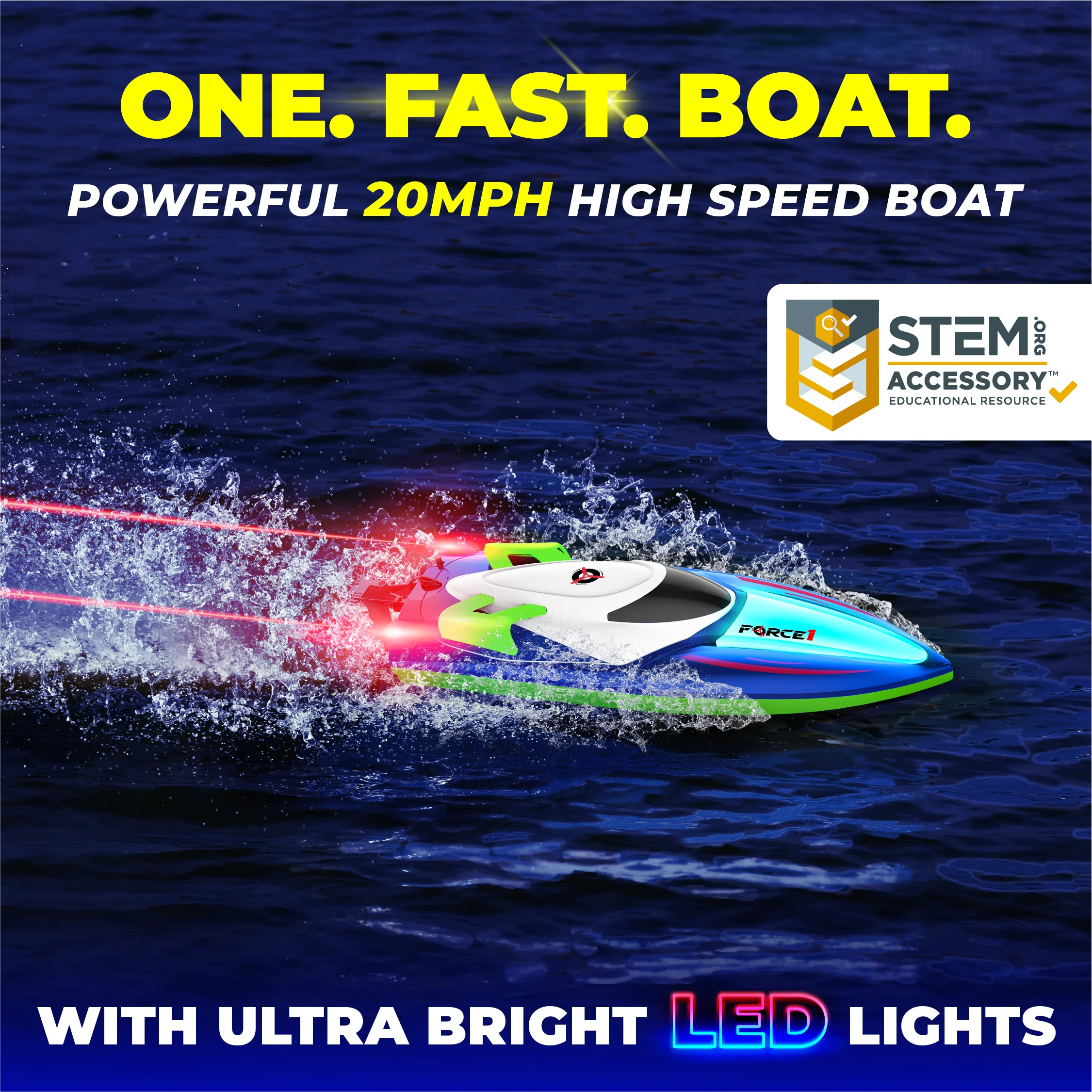 Force1 Velocity X H102 LED RC Boat - Image 3