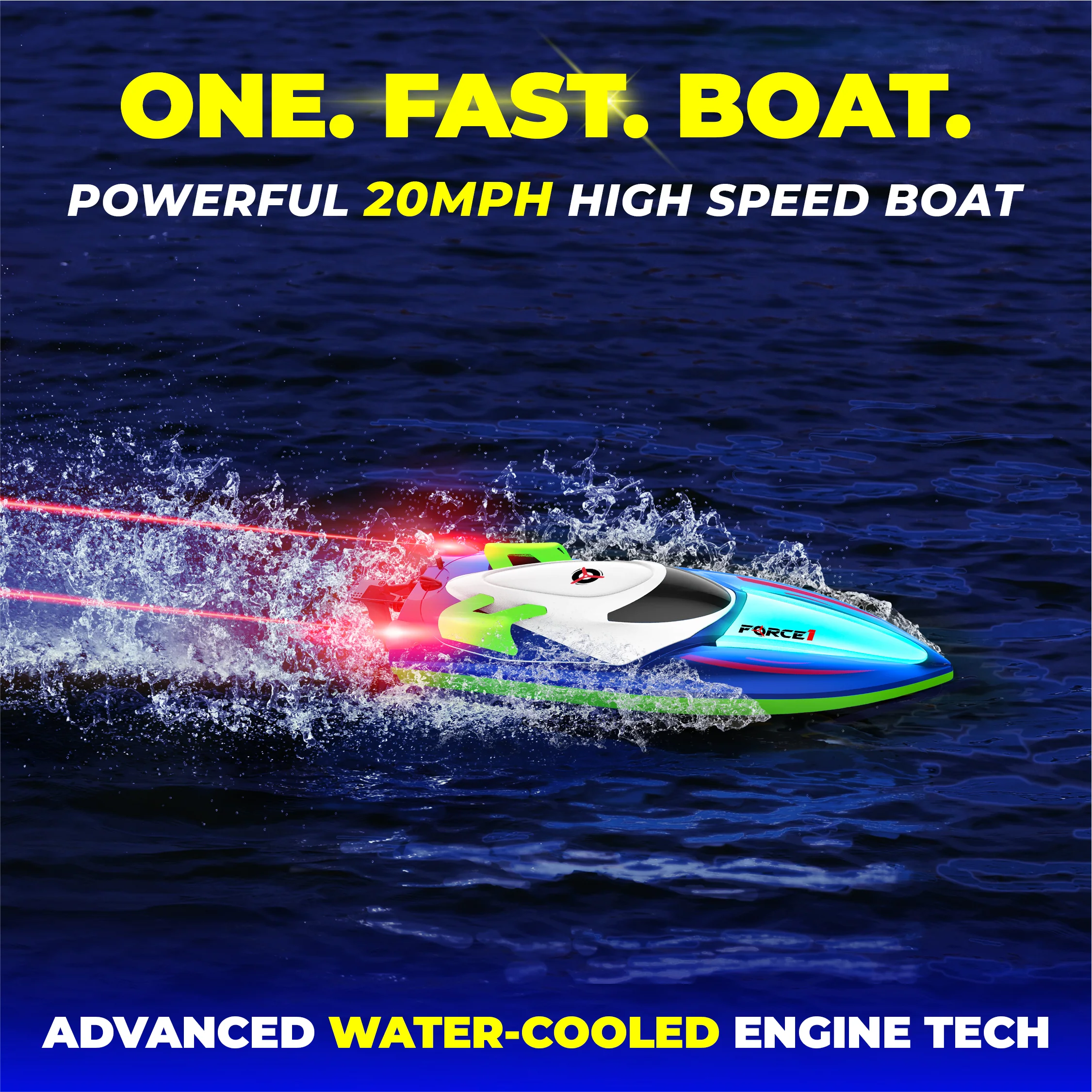 Force1 Velocity X H102 LED RC Boat - Image 4