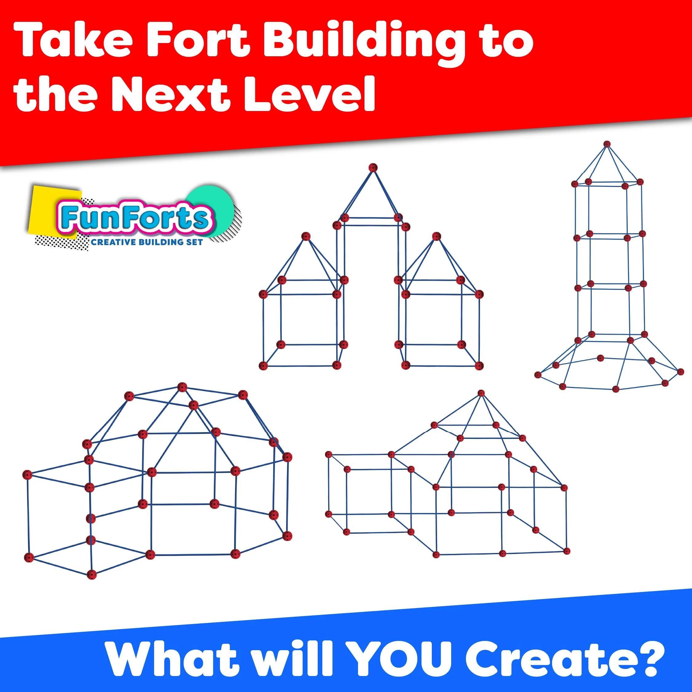 Power Your Fun 81pc Fun Forts Kids Tent Version 2 - Image 3