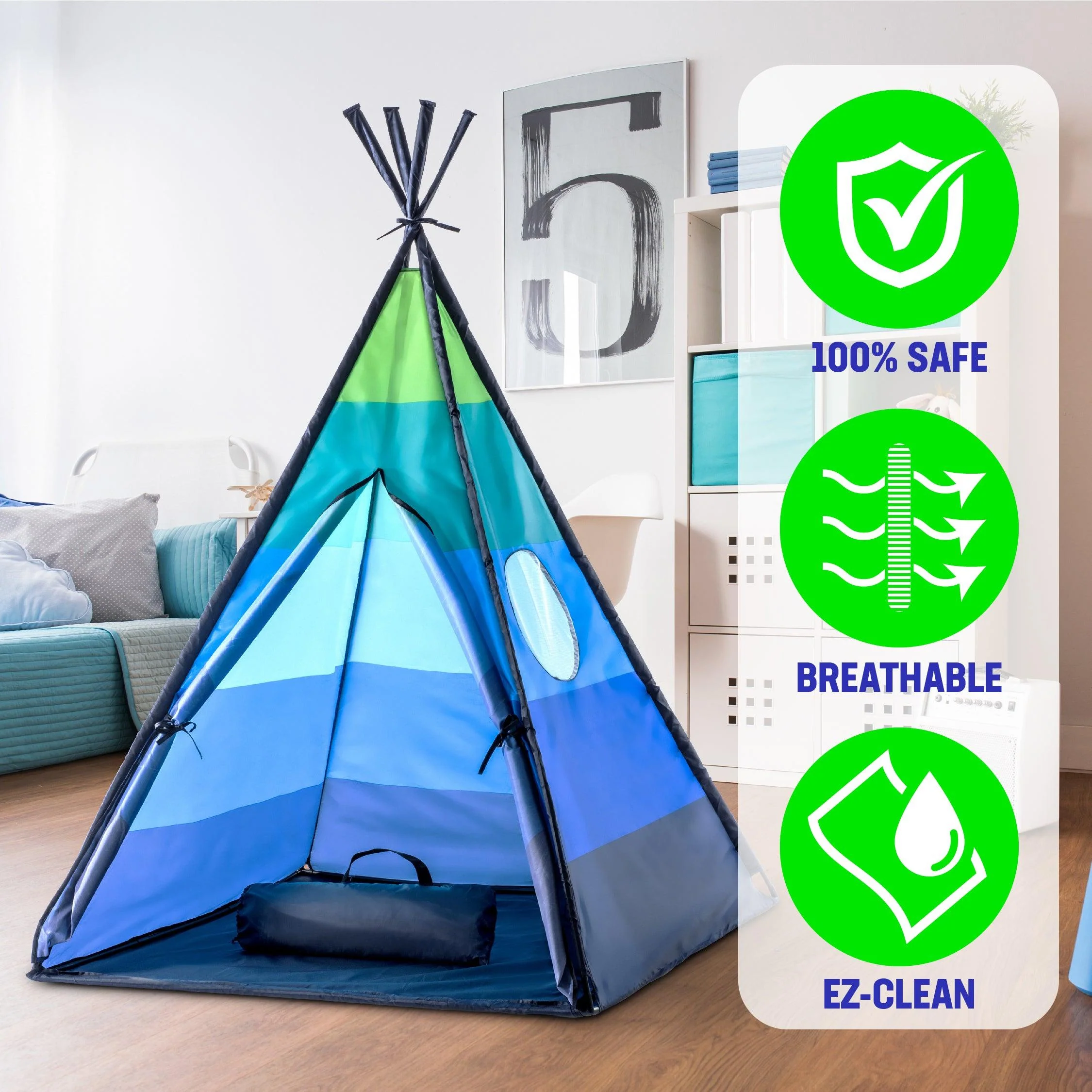 Teepee Tent (Blue) - Image 4