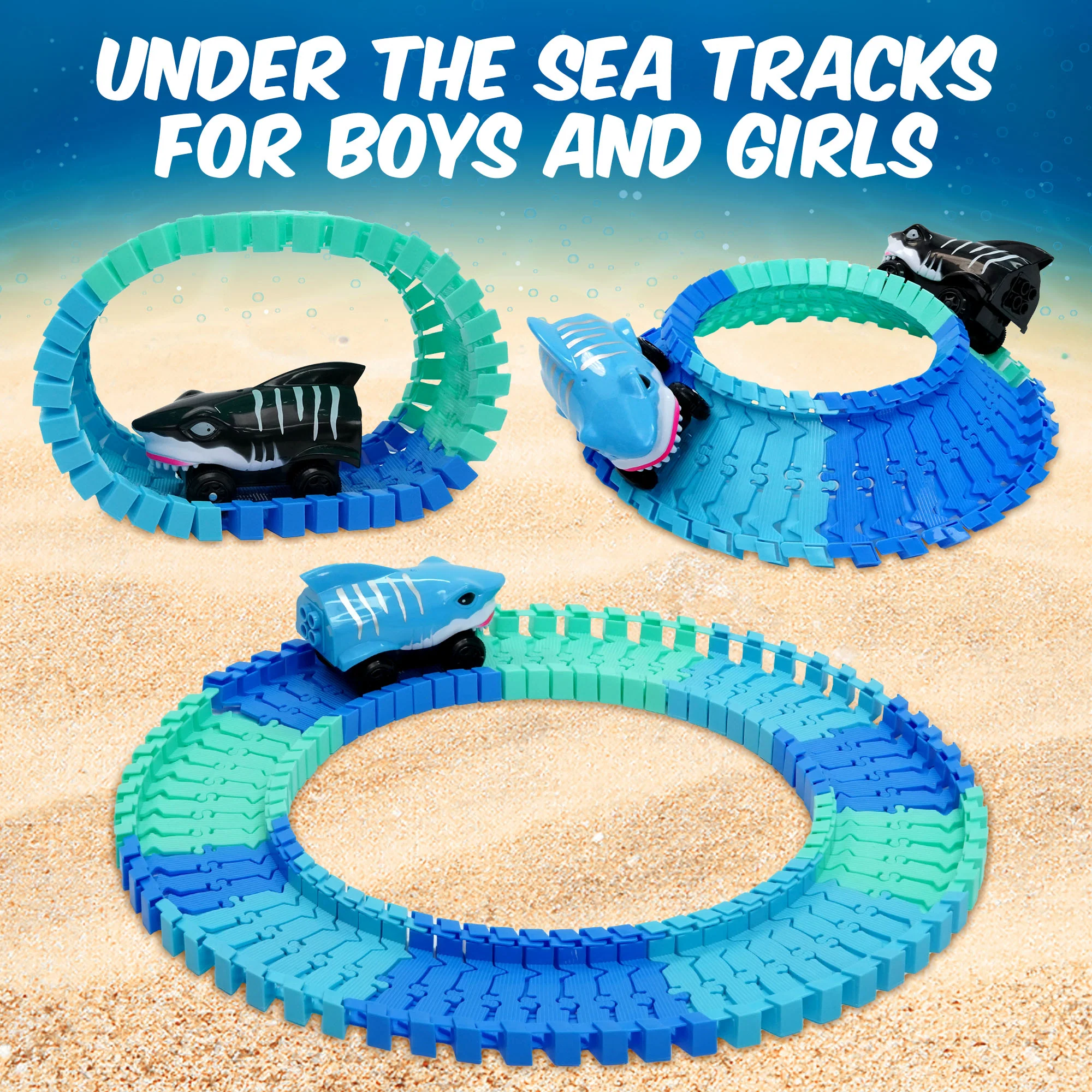 USA Toyz Ocean Race Tracks for Kids- 265pk - Image 3