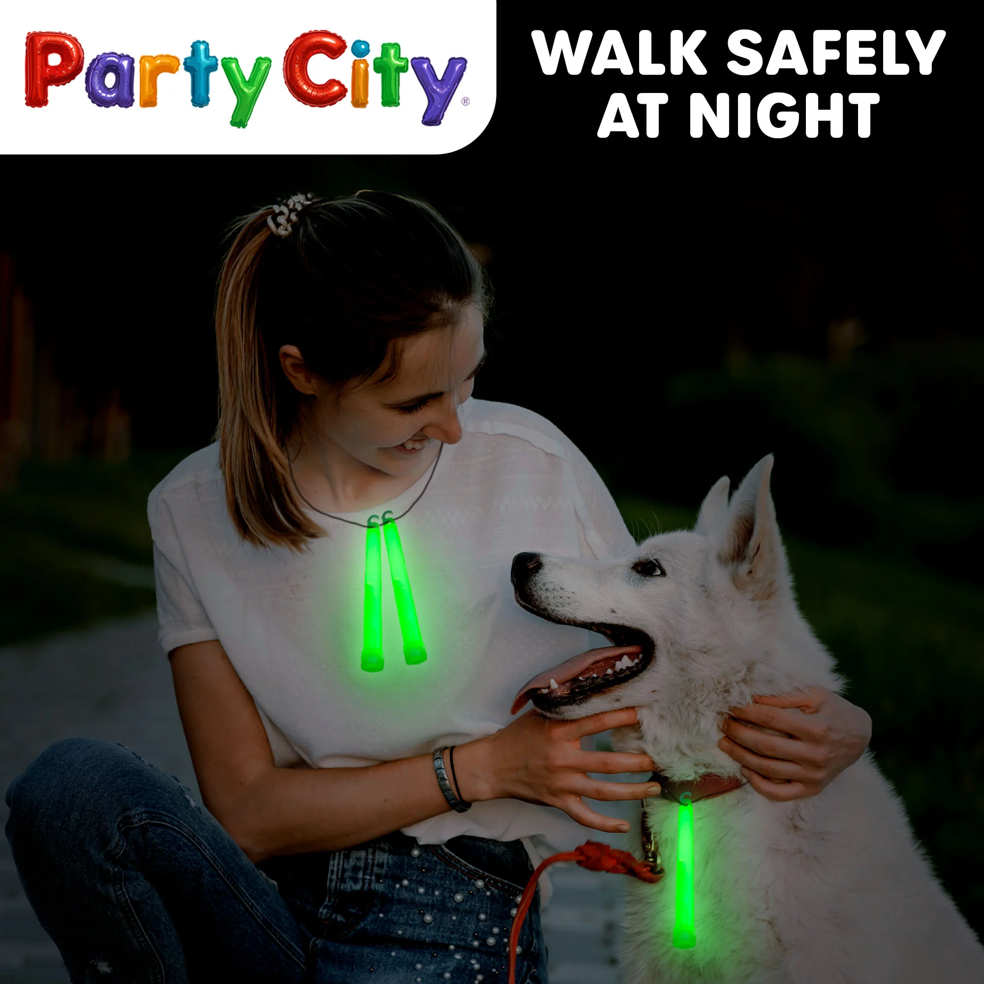 Party City 6" Glow Sticks Bulk Pack Green - 50pk - Image 3