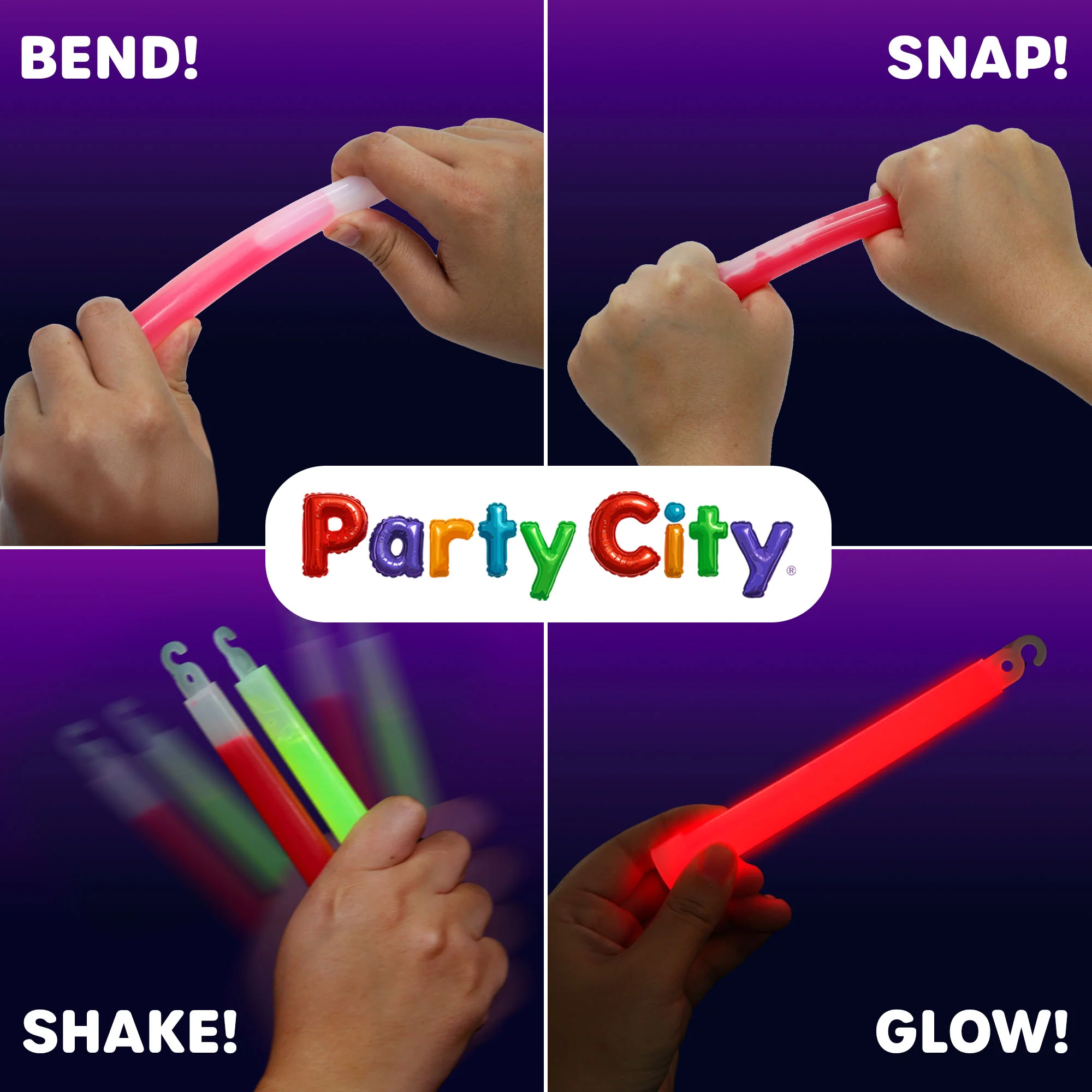 Party City 6" Glow Sticks Bulk Pack Multicolor - 12pk - Image 5