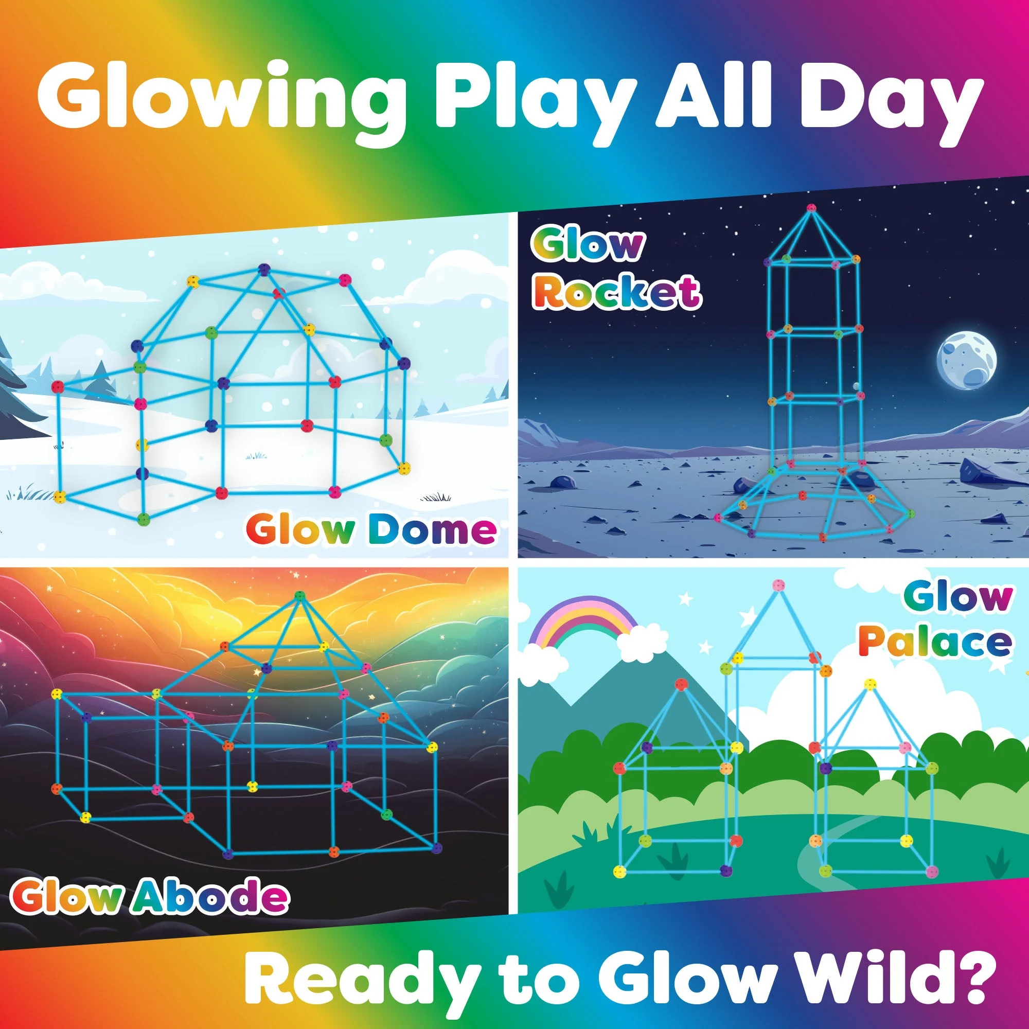 Power Your Fun Glow in the Dark Building Set - 90 Pieces - Image 5
