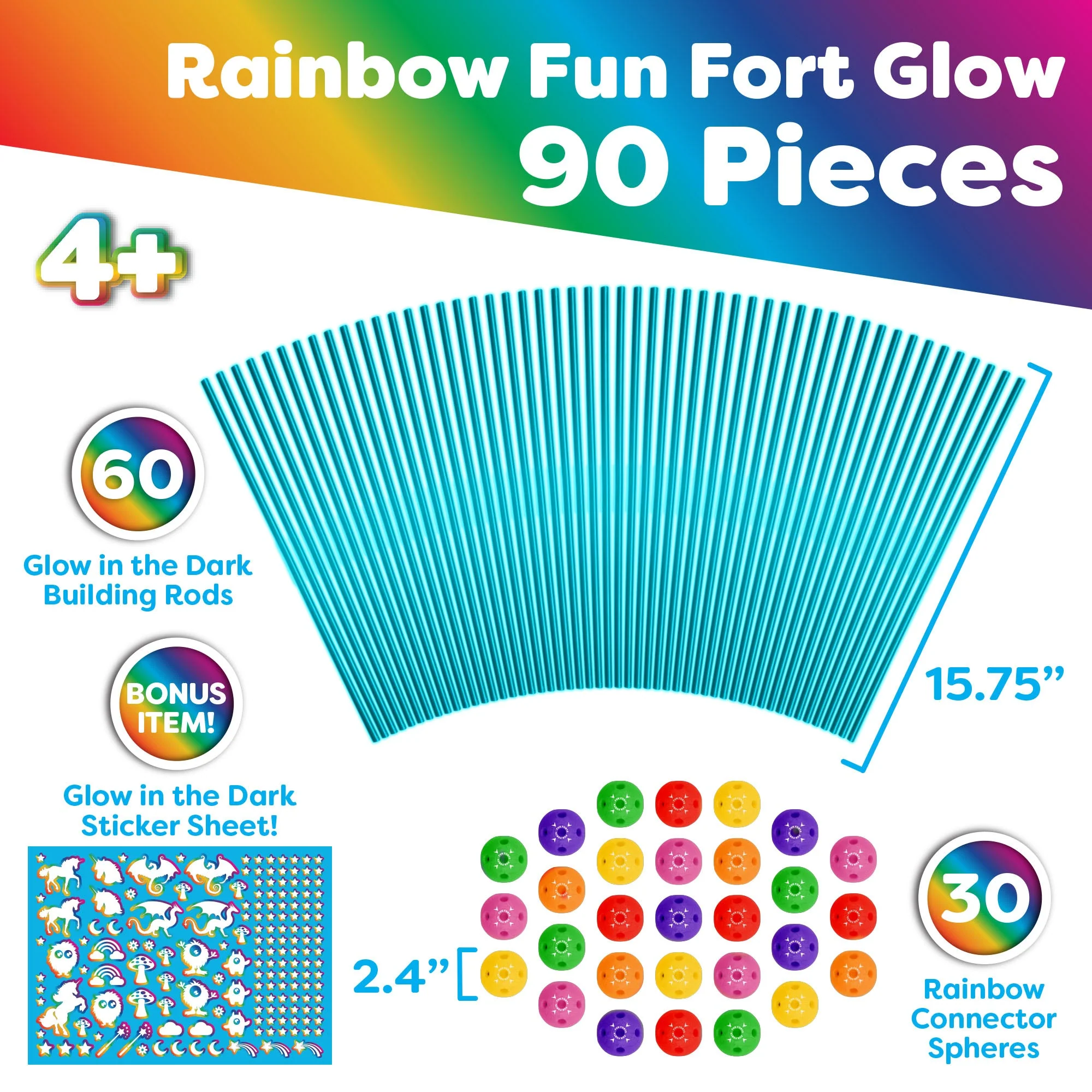 Power Your Fun Glow in the Dark Building Set - 90 Pieces - Image 8