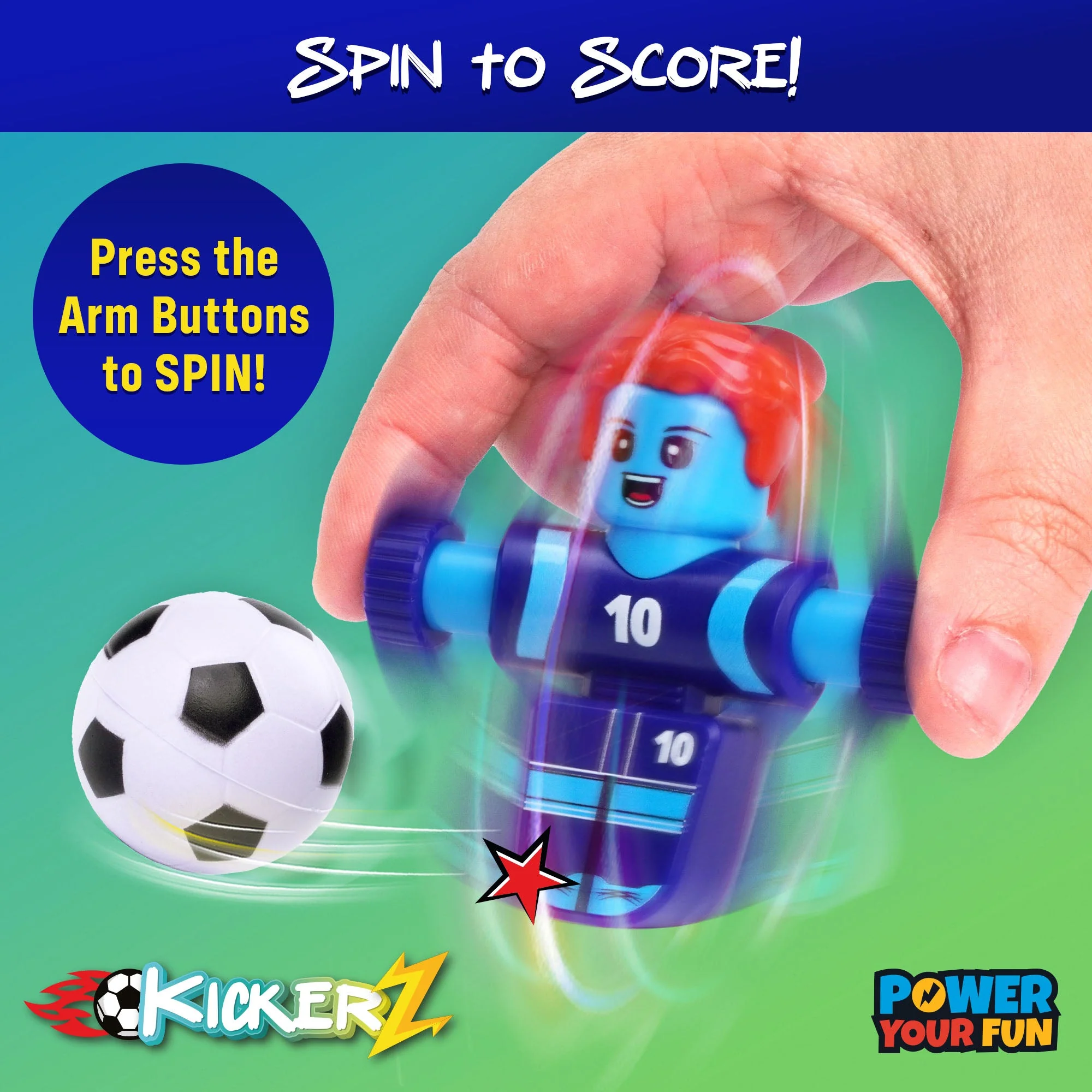 Power Your Fun KickerZ Soccer Fidgets Game Set- 8pc - Image 5