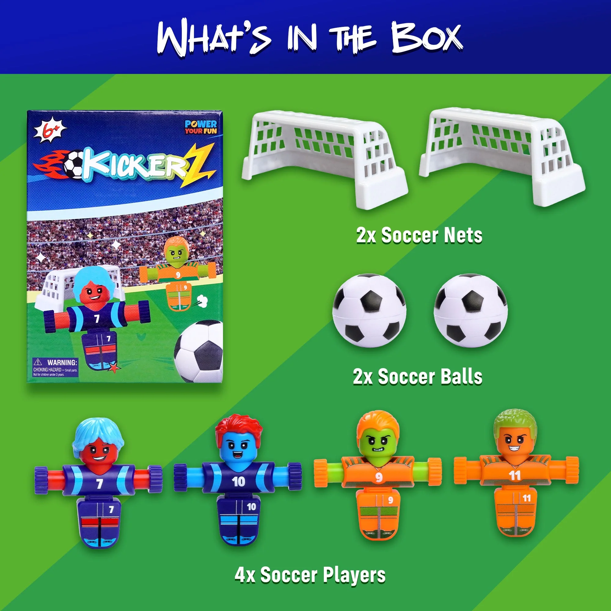 Power Your Fun KickerZ Soccer Fidgets Game Set- 8pc - Image 6