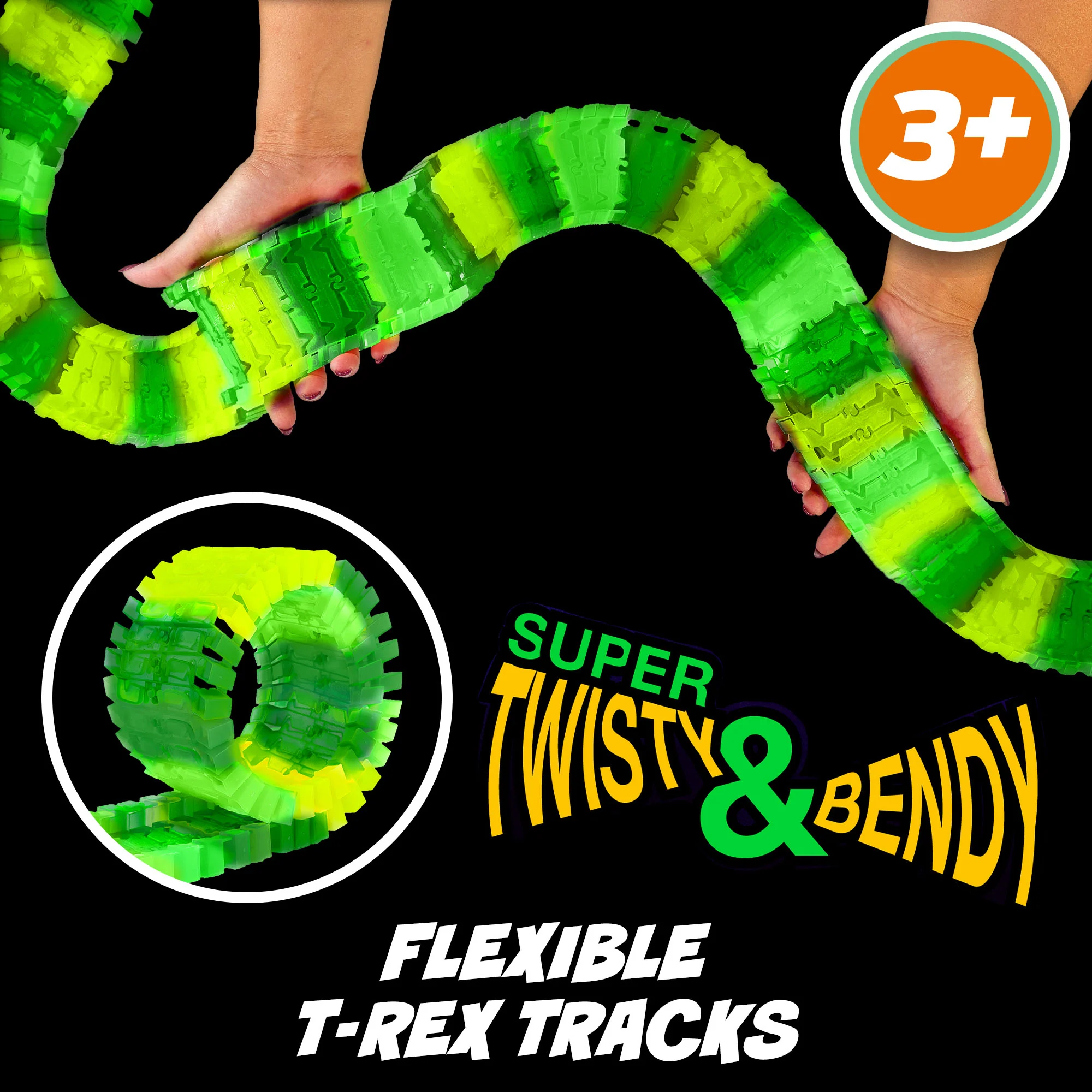 USA Toyz Dinosaur Race Tracks for Kids- 262pk - Image 5