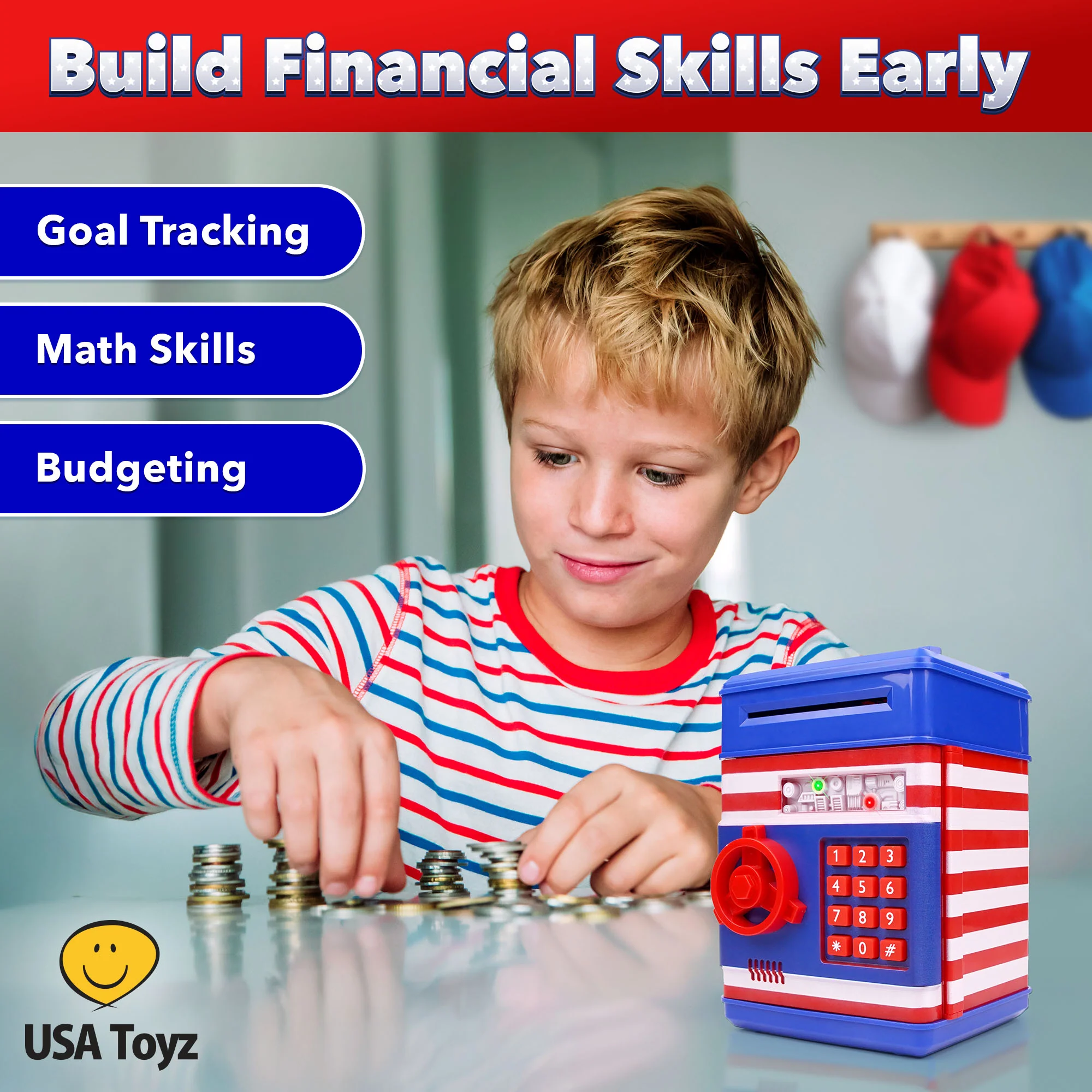 USA Toyz All-American Electronic Piggy Bank for Kids - Image 7