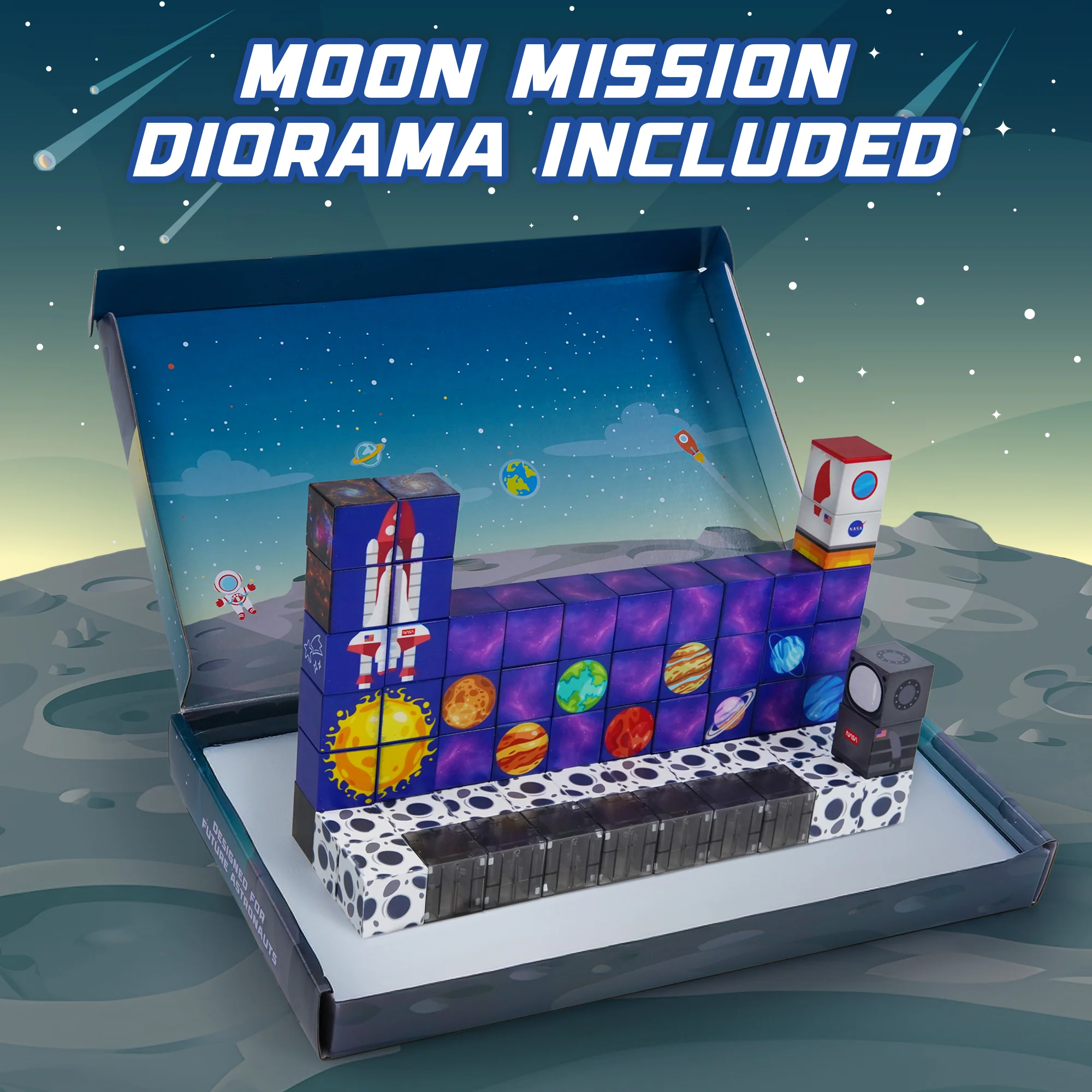 USA Toyz Blocchi Space Squad Magnetic Block Set 84 units - Image 3