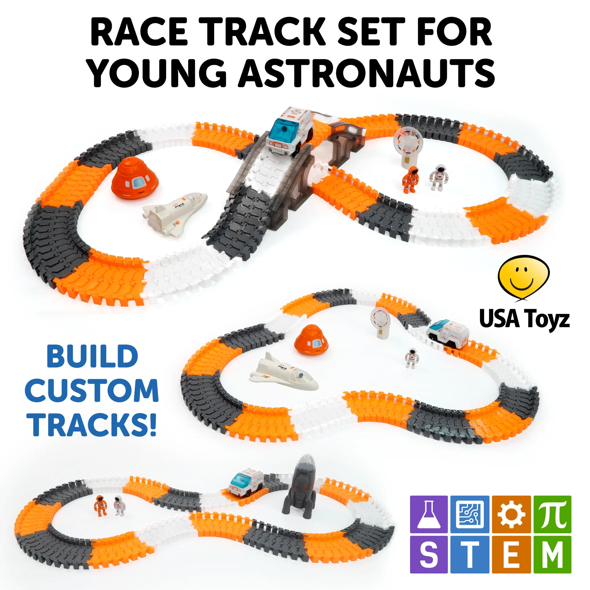 USA Toyz Galactic Race Tracks for Kids- 250pk - Image 3