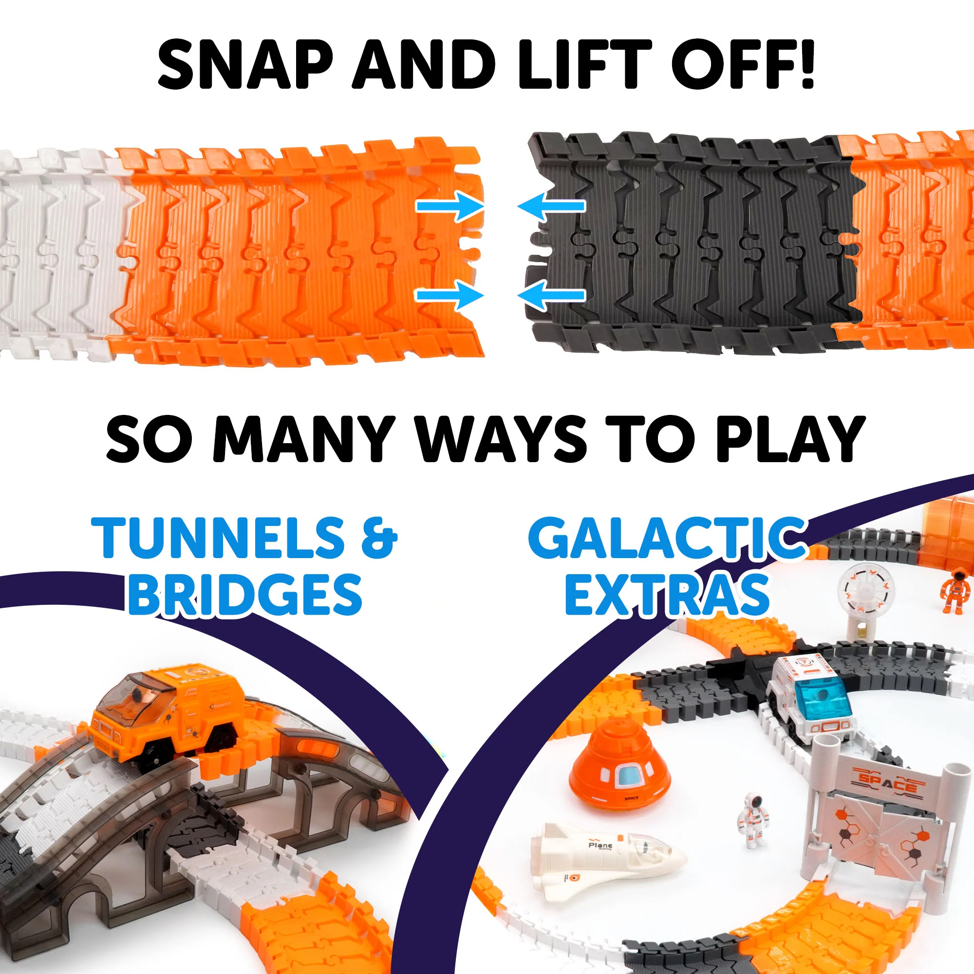 USA Toyz Galactic Race Tracks for Kids- 250pk - Image 4