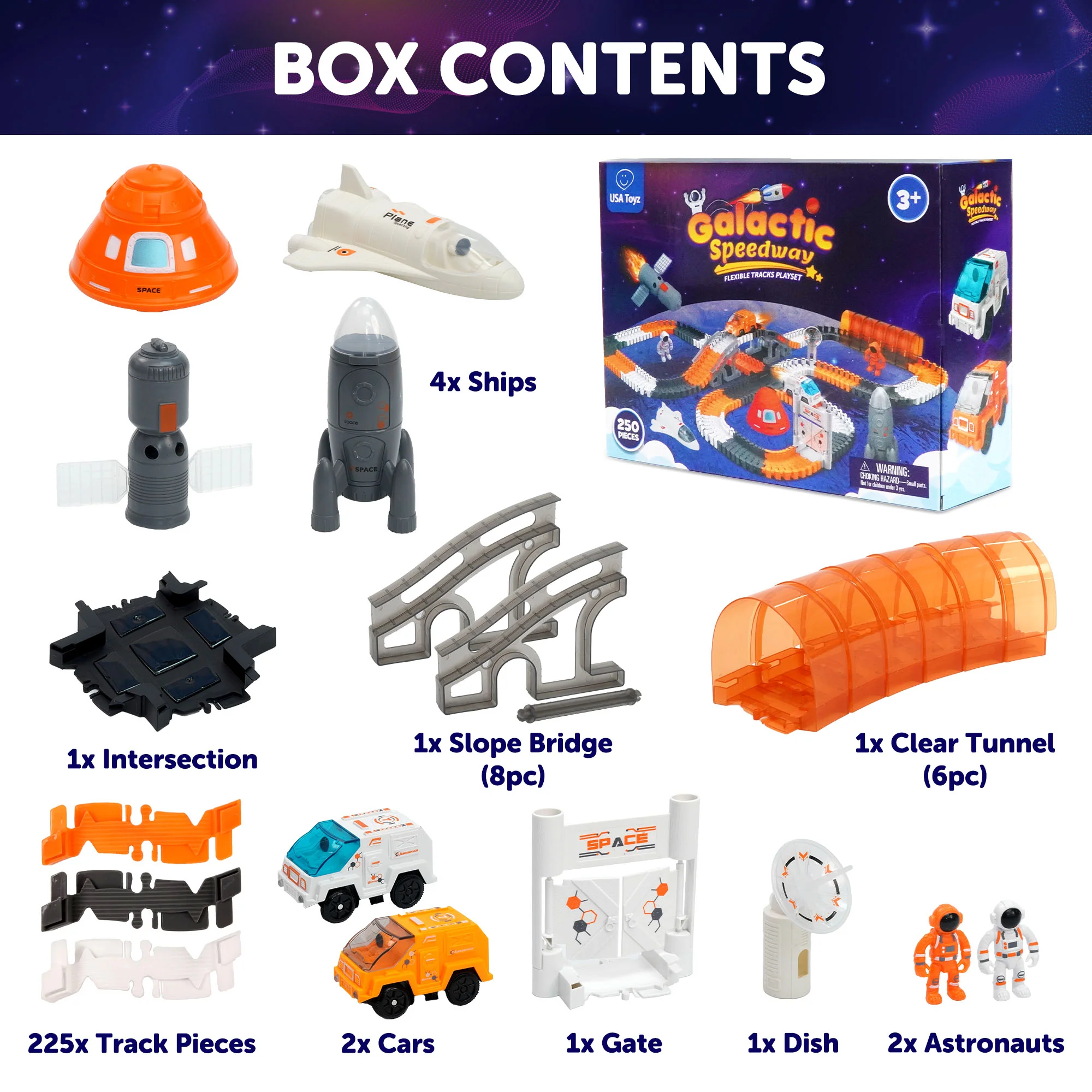 USA Toyz Galactic Race Tracks for Kids- 250pk - Image 6
