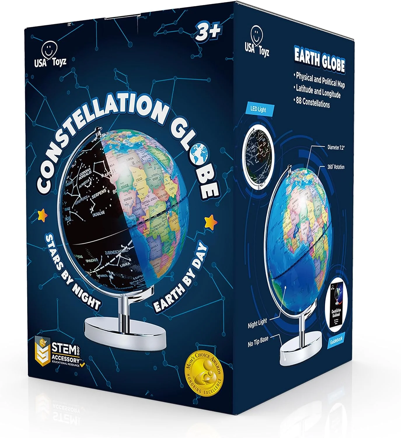 USA Toyz Illuminated Globe for Kids Learning - 7.2" Diameter - Image 8
