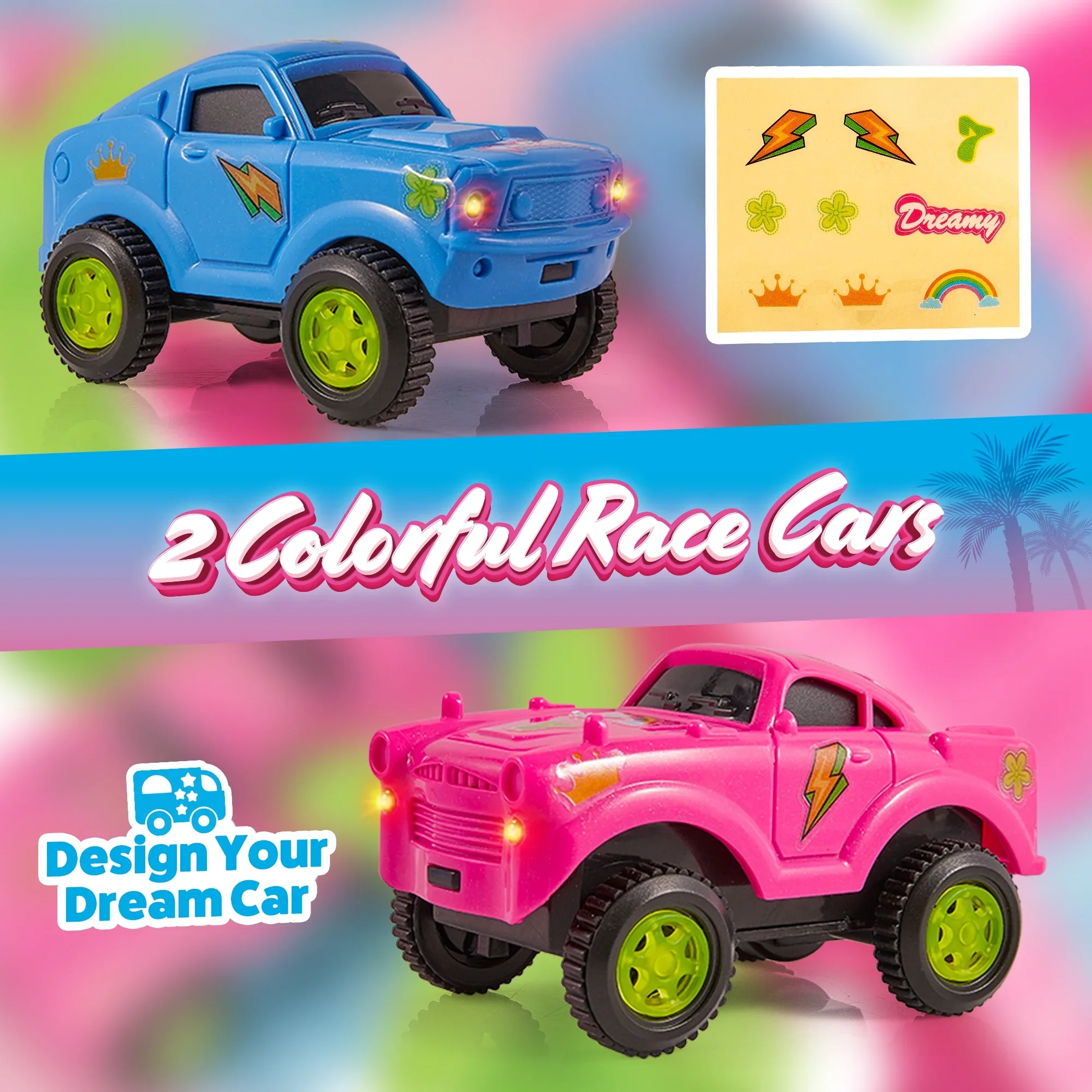 USA Toyz Pink Paradise Adventure Tracks 225 Piece - Image 3