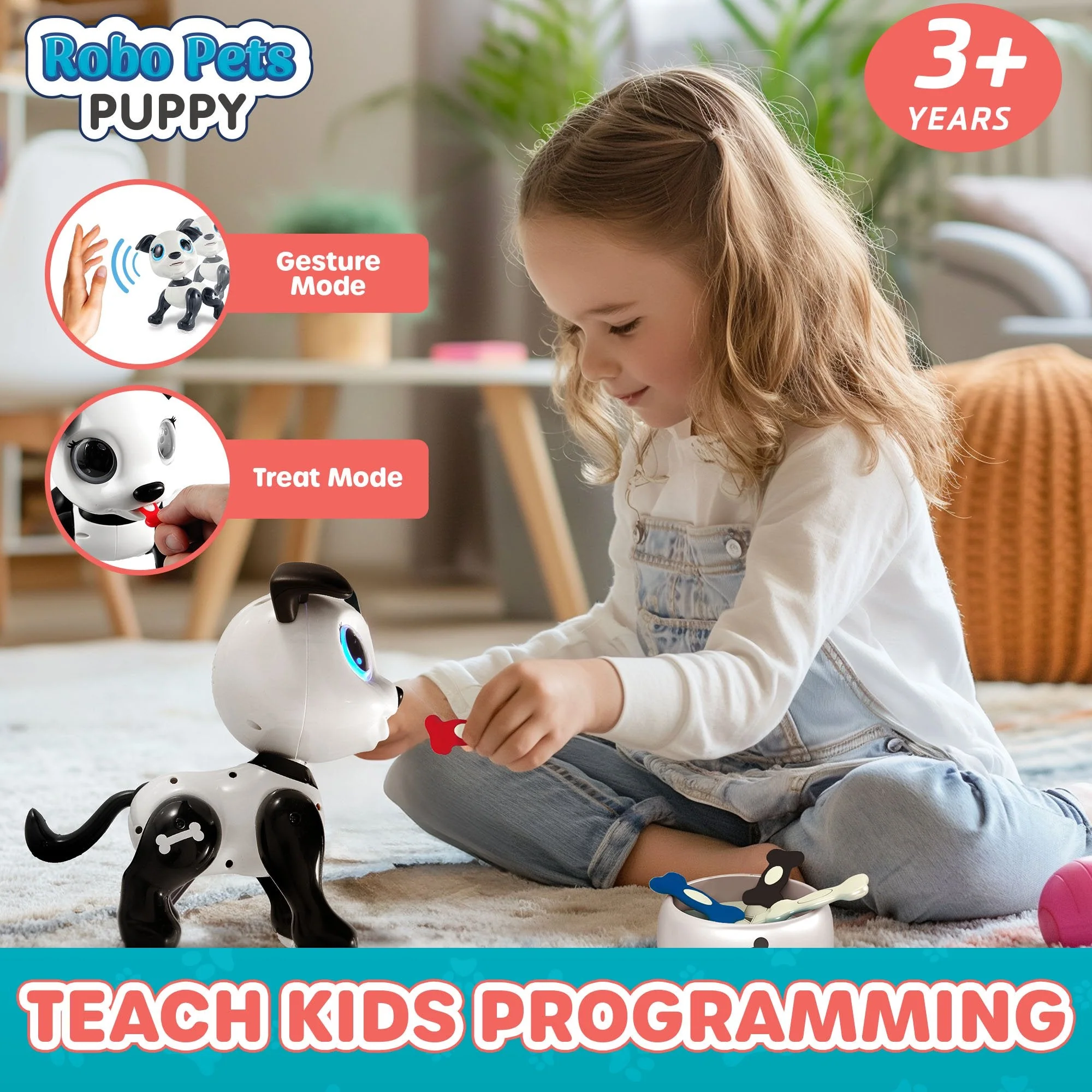 USA Toyz Robo Pets Puppy Toy - Black - Image 4